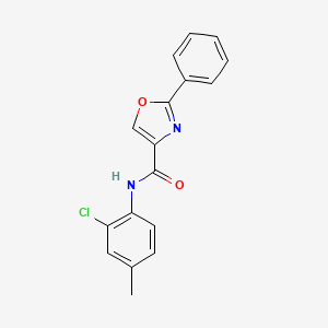 molecular formula C17H13ClN2O2 B7664511 N-(2-chloro-4-methylphenyl)-2-phenyl-1,3-oxazole-4-carboxamide 