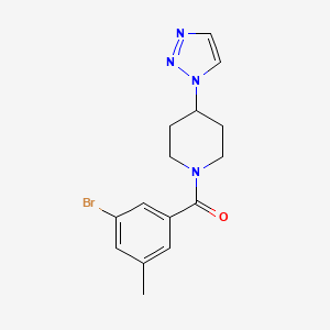 (3-Bromo-5-methylphenyl)-[4-(triazol-1-yl)piperidin-1-yl]methanone