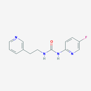 molecular formula C13H13FN4O B7664557 1-(5-Fluoropyridin-2-yl)-3-(2-pyridin-3-ylethyl)urea 