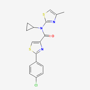 2-(4-chlorophenyl)-N-cyclopropyl-N-(4-methyl-1,3-thiazol-2-yl)-1,3-thiazole-4-carboxamide