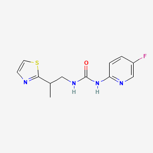 1-(5-Fluoropyridin-2-yl)-3-[2-(1,3-thiazol-2-yl)propyl]urea