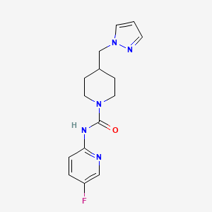 N-(5-fluoropyridin-2-yl)-4-(pyrazol-1-ylmethyl)piperidine-1-carboxamide