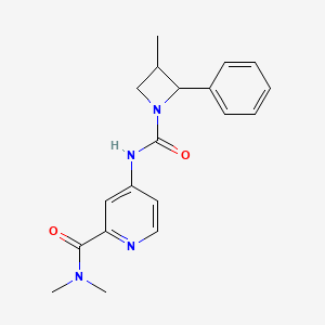 N,N-dimethyl-4-[(3-methyl-2-phenylazetidine-1-carbonyl)amino]pyridine-2-carboxamide