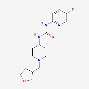 molecular formula C16H23FN4O2 B7664588 1-(5-Fluoropyridin-2-yl)-3-[1-(oxolan-3-ylmethyl)piperidin-4-yl]urea 