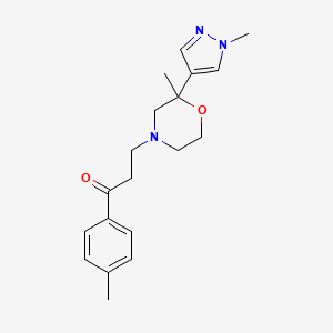 3-[2-Methyl-2-(1-methylpyrazol-4-yl)morpholin-4-yl]-1-(4-methylphenyl)propan-1-one