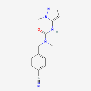 1-[(4-Cyanophenyl)methyl]-1-methyl-3-(2-methylpyrazol-3-yl)urea