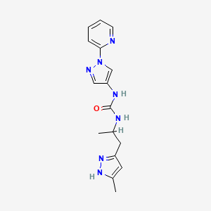 1-[1-(5-methyl-1H-pyrazol-3-yl)propan-2-yl]-3-(1-pyridin-2-ylpyrazol-4-yl)urea