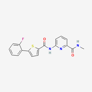 6-[[5-(2-fluorophenyl)thiophene-2-carbonyl]amino]-N-methylpyridine-2-carboxamide