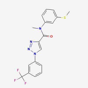 N-methyl-N-(3-methylsulfanylphenyl)-1-[3-(trifluoromethyl)phenyl]triazole-4-carboxamide