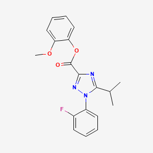 molecular formula C19H18FN3O3 B7664647 (2-Methoxyphenyl) 1-(2-fluorophenyl)-5-propan-2-yl-1,2,4-triazole-3-carboxylate 