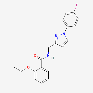 molecular formula C19H18FN3O2 B7664669 2-ethoxy-N-[[1-(4-fluorophenyl)pyrazol-3-yl]methyl]benzamide 