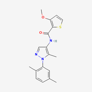 molecular formula C18H19N3O2S B7664695 N-[1-(2,5-dimethylphenyl)-5-methylpyrazol-4-yl]-3-methoxythiophene-2-carboxamide 