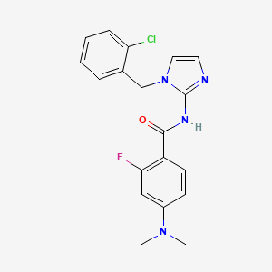 N-[1-[(2-chlorophenyl)methyl]imidazol-2-yl]-4-(dimethylamino)-2-fluorobenzamide