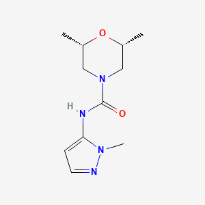 molecular formula C11H18N4O2 B7664713 (2S,6R)-2,6-dimethyl-N-(2-methylpyrazol-3-yl)morpholine-4-carboxamide 