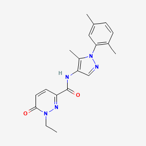 N-[1-(2,5-dimethylphenyl)-5-methylpyrazol-4-yl]-1-ethyl-6-oxopyridazine-3-carboxamide