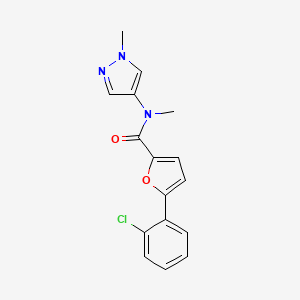 5-(2-chlorophenyl)-N-methyl-N-(1-methylpyrazol-4-yl)furan-2-carboxamide