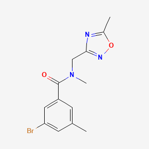 3-bromo-N,5-dimethyl-N-[(5-methyl-1,2,4-oxadiazol-3-yl)methyl]benzamide