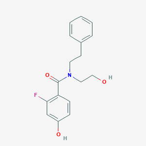 2-fluoro-4-hydroxy-N-(2-hydroxyethyl)-N-(2-phenylethyl)benzamide