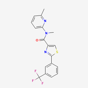 N-methyl-N-(6-methylpyridin-2-yl)-2-[3-(trifluoromethyl)phenyl]-1,3-thiazole-4-carboxamide