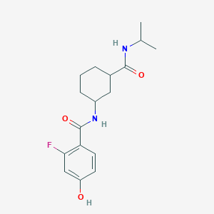 molecular formula C17H23FN2O3 B7664796 2-fluoro-4-hydroxy-N-[3-(propan-2-ylcarbamoyl)cyclohexyl]benzamide 