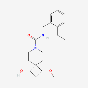 molecular formula C20H30N2O3 B7664821 3-ethoxy-N-[(2-ethylphenyl)methyl]-1-hydroxy-7-azaspiro[3.5]nonane-7-carboxamide 