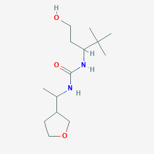 1-(1-Hydroxy-4,4-dimethylpentan-3-yl)-3-[1-(oxolan-3-yl)ethyl]urea