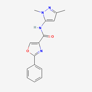 N-(2,5-dimethylpyrazol-3-yl)-2-phenyl-1,3-oxazole-4-carboxamide