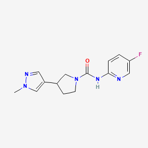 N-(5-fluoropyridin-2-yl)-3-(1-methylpyrazol-4-yl)pyrrolidine-1-carboxamide