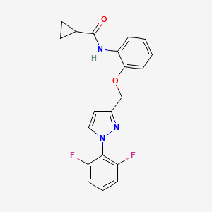 N-[2-[[1-(2,6-difluorophenyl)pyrazol-3-yl]methoxy]phenyl]cyclopropanecarboxamide