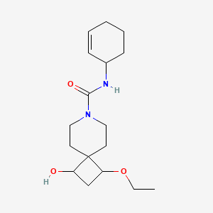 molecular formula C17H28N2O3 B7664908 N-cyclohex-2-en-1-yl-3-ethoxy-1-hydroxy-7-azaspiro[3.5]nonane-7-carboxamide 