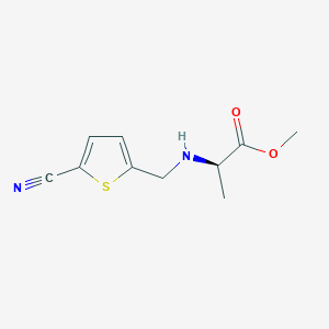 molecular formula C10H12N2O2S B7664931 methyl (2R)-2-[(5-cyanothiophen-2-yl)methylamino]propanoate 