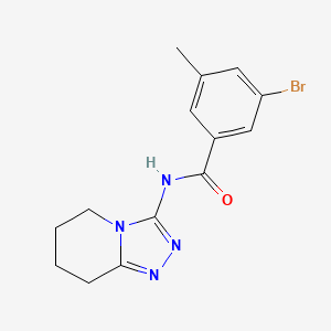 3-bromo-5-methyl-N-(5,6,7,8-tetrahydro-[1,2,4]triazolo[4,3-a]pyridin-3-yl)benzamide