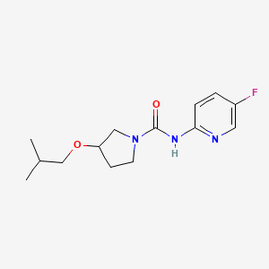 molecular formula C14H20FN3O2 B7664950 N-(5-fluoropyridin-2-yl)-3-(2-methylpropoxy)pyrrolidine-1-carboxamide 