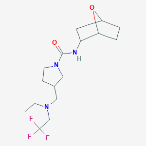 3-[[ethyl(2,2,2-trifluoroethyl)amino]methyl]-N-(7-oxabicyclo[2.2.1]heptan-2-yl)pyrrolidine-1-carboxamide