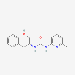 molecular formula C17H21N3O2 B7665004 1-(4,6-dimethylpyridin-2-yl)-3-[(2R)-1-hydroxy-3-phenylpropan-2-yl]urea 