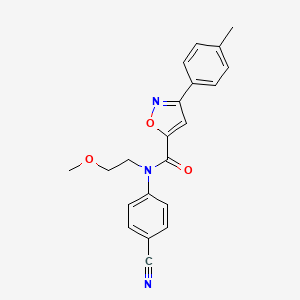 N-(4-cyanophenyl)-N-(2-methoxyethyl)-3-(4-methylphenyl)-1,2-oxazole-5-carboxamide