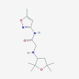 molecular formula C14H23N3O3 B7665045 N-(5-methyl-1,2-oxazol-3-yl)-2-[(2,2,5,5-tetramethyloxolan-3-yl)amino]acetamide 