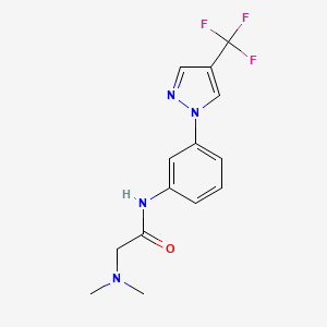 2-(dimethylamino)-N-[3-[4-(trifluoromethyl)pyrazol-1-yl]phenyl]acetamide