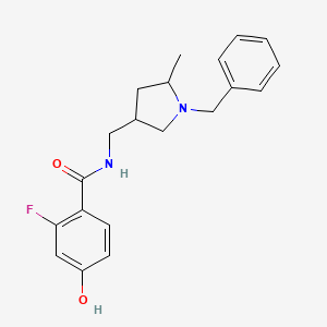 N-[(1-benzyl-5-methylpyrrolidin-3-yl)methyl]-2-fluoro-4-hydroxybenzamide