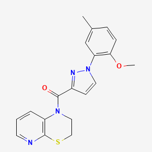 2,3-Dihydropyrido[2,3-b][1,4]thiazin-1-yl-[1-(2-methoxy-5-methylphenyl)pyrazol-3-yl]methanone