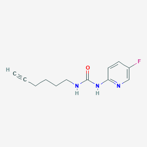 molecular formula C12H14FN3O B7665107 1-(5-Fluoropyridin-2-yl)-3-hex-5-ynylurea 