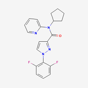 N-cyclopentyl-1-(2,6-difluorophenyl)-N-pyridin-2-ylpyrazole-3-carboxamide