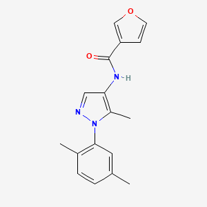 molecular formula C17H17N3O2 B7665127 N-[1-(2,5-dimethylphenyl)-5-methylpyrazol-4-yl]furan-3-carboxamide 