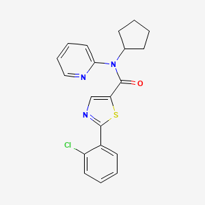 2-(2-chlorophenyl)-N-cyclopentyl-N-pyridin-2-yl-1,3-thiazole-5-carboxamide