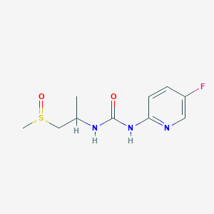 molecular formula C10H14FN3O2S B7665158 1-(5-Fluoropyridin-2-yl)-3-(1-methylsulfinylpropan-2-yl)urea 