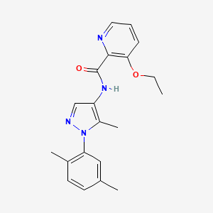 molecular formula C20H22N4O2 B7665164 N-[1-(2,5-dimethylphenyl)-5-methylpyrazol-4-yl]-3-ethoxypyridine-2-carboxamide 