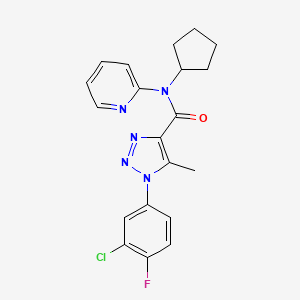 1-(3-chloro-4-fluorophenyl)-N-cyclopentyl-5-methyl-N-pyridin-2-yltriazole-4-carboxamide