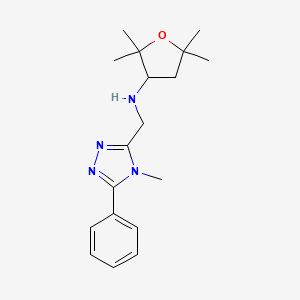 2,2,5,5-tetramethyl-N-[(4-methyl-5-phenyl-1,2,4-triazol-3-yl)methyl]oxolan-3-amine