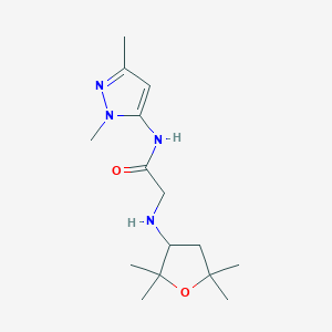 molecular formula C15H26N4O2 B7665190 N-(2,5-dimethylpyrazol-3-yl)-2-[(2,2,5,5-tetramethyloxolan-3-yl)amino]acetamide 