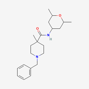 1-benzyl-N-(2,6-dimethyloxan-4-yl)-4-methylpiperidine-4-carboxamide